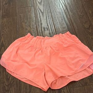 Lululemon Athletica Coral Athletic Shorts 
High rise; 4 inch
